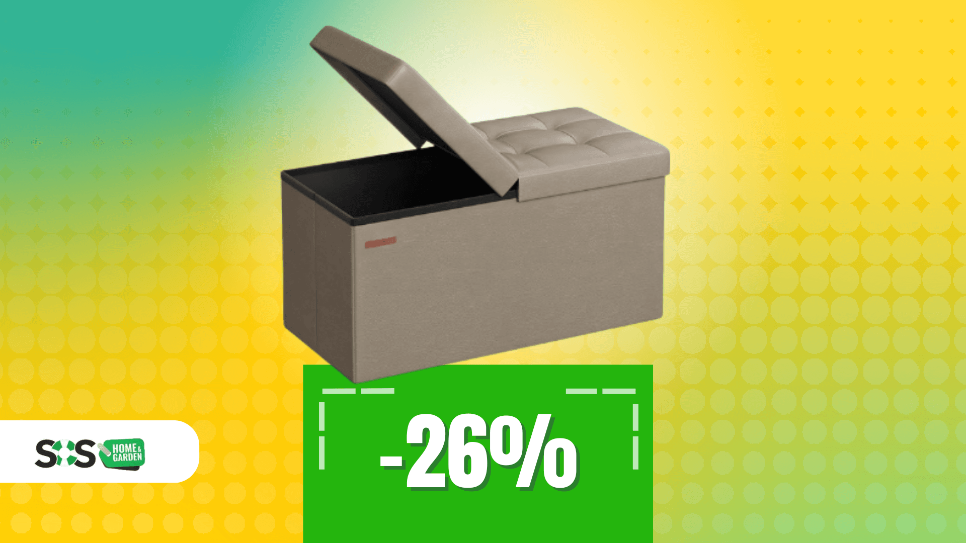 Immagine di Pouf contenitore Songmics a soli 37€: comodo e funzionale!