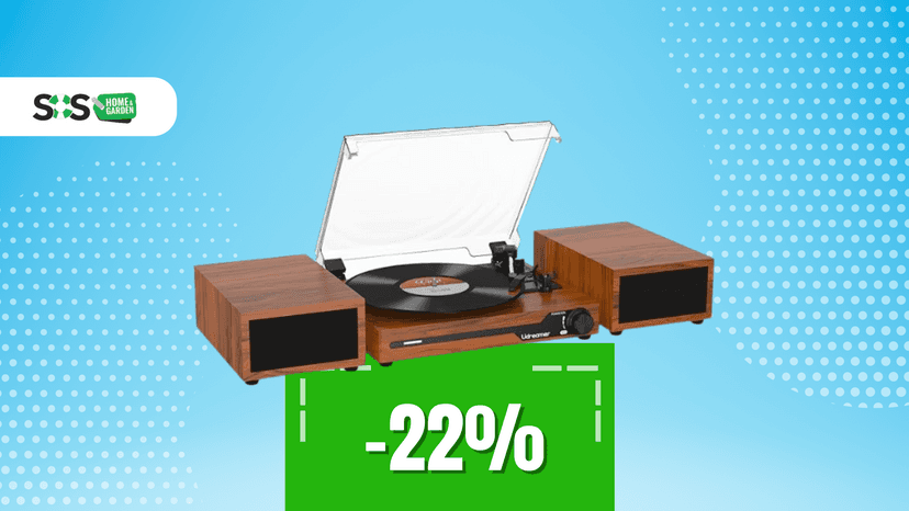 Immagine di Vintage fuori, smart dentro: stupendo giradischi a soli 81€!