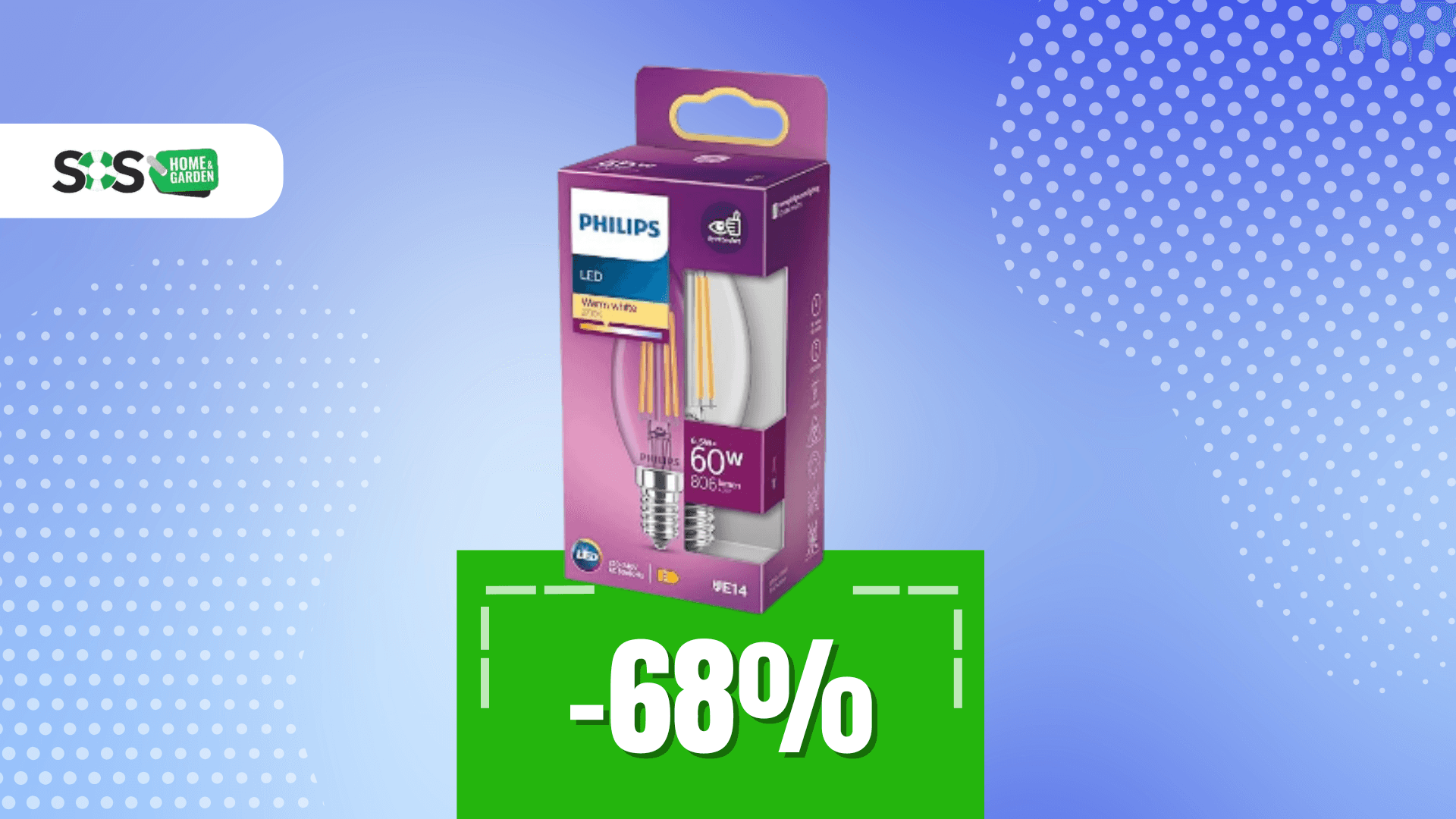 Immagine di Atmosfera perfetta con questa lampadina Philips LED a 3€!
