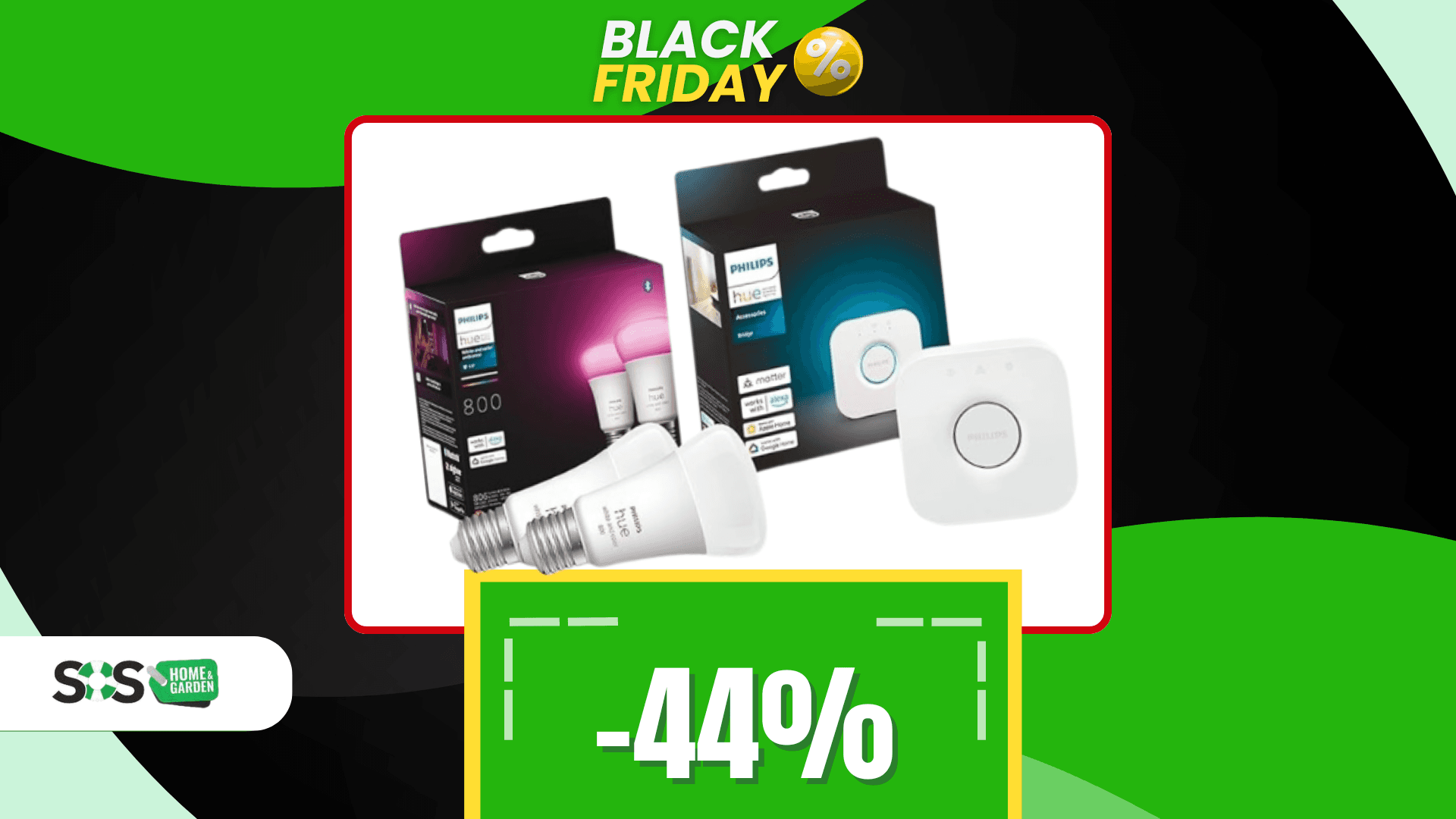 Immagine di Dimmerabili, colorate, smart: 2 lampadine Philips Hue a 70€!