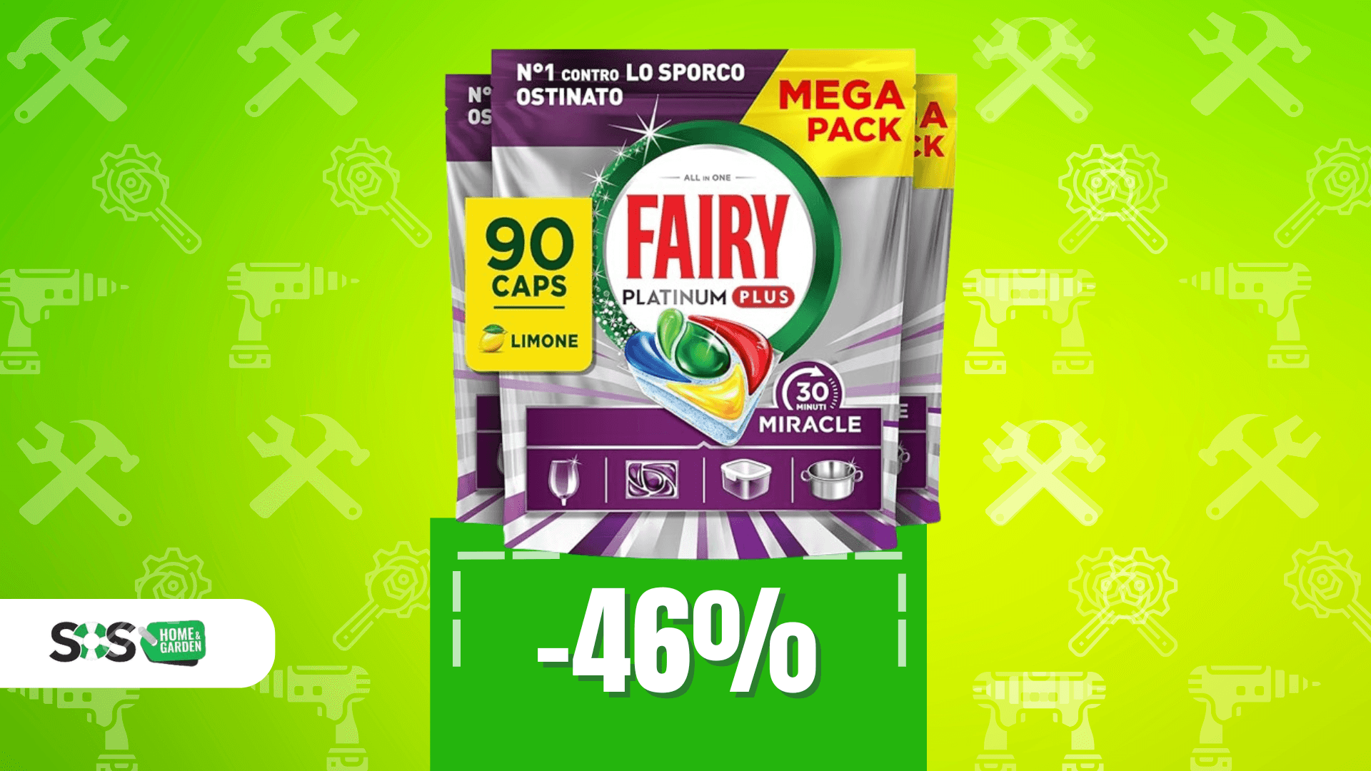 Immagine di 90 capsule Fairy a 25€: fresco pulito istantaneo al limone!