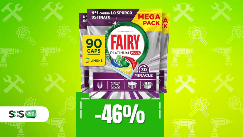 Immagine di 90 capsule Fairy a 25€: fresco pulito istantaneo al limone!