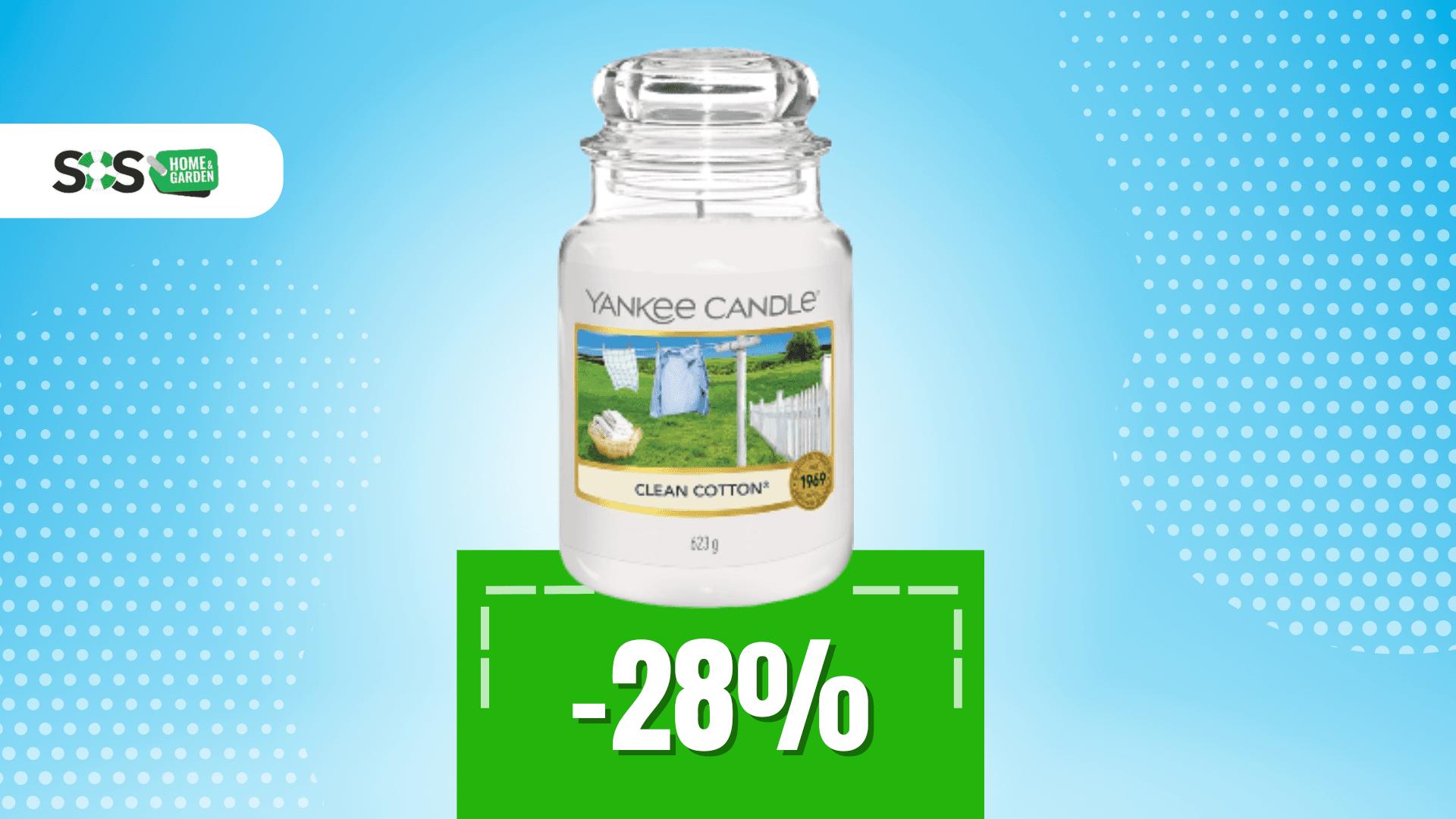 Immagine di Yankee Candle al profumo Clean Cotton a soli 25€!