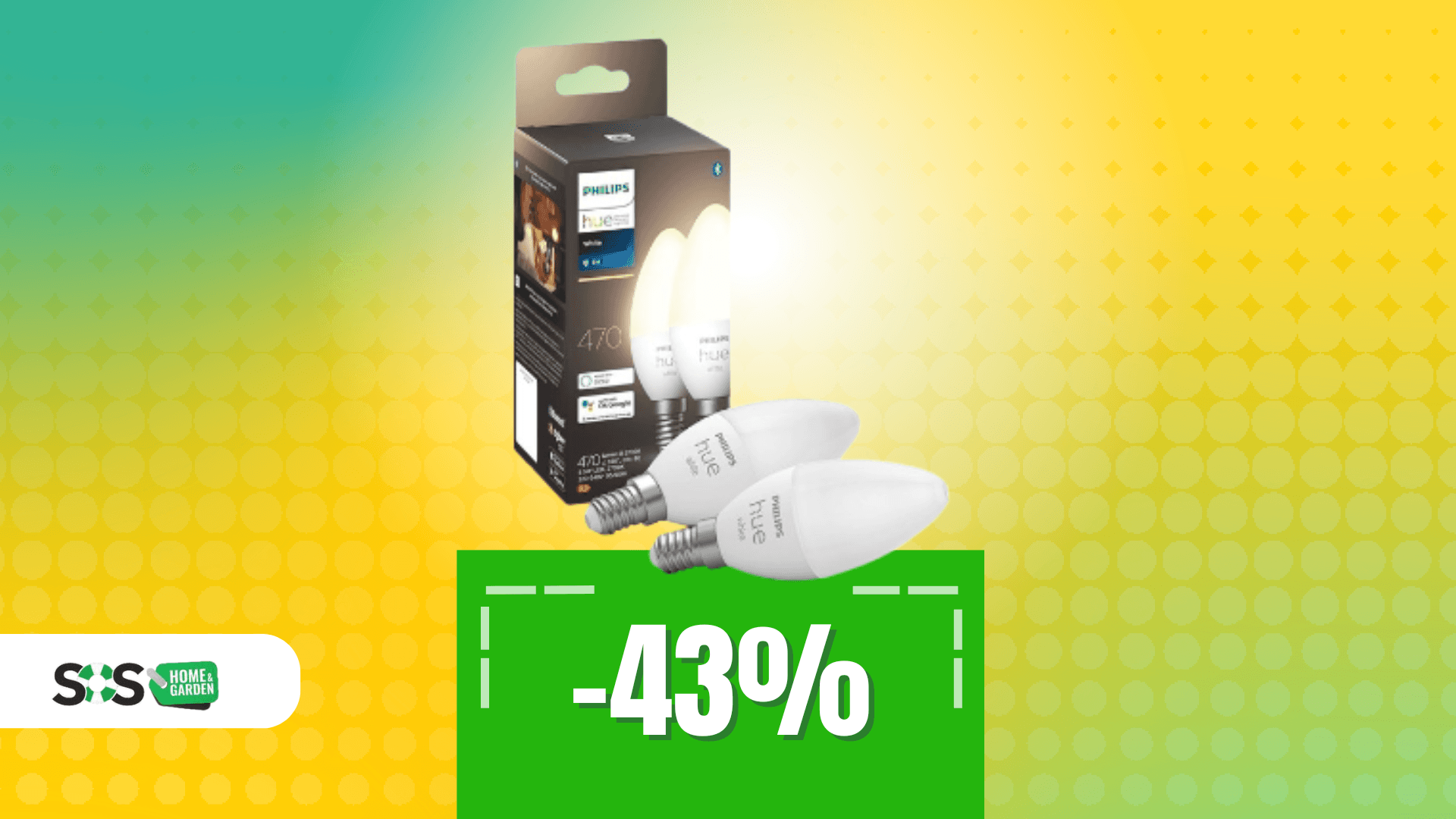 Immagine di Due lampadine LED smart Philips a soli 20€!