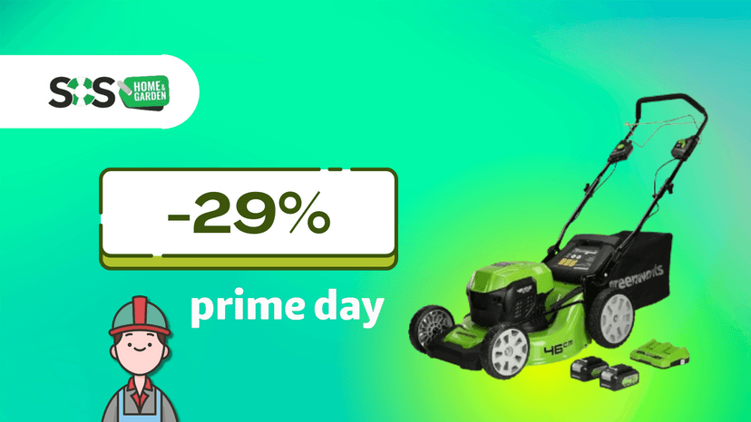Immagine di Prato da rivista? Ci pensa il tosaerba Greenworks a 300€!