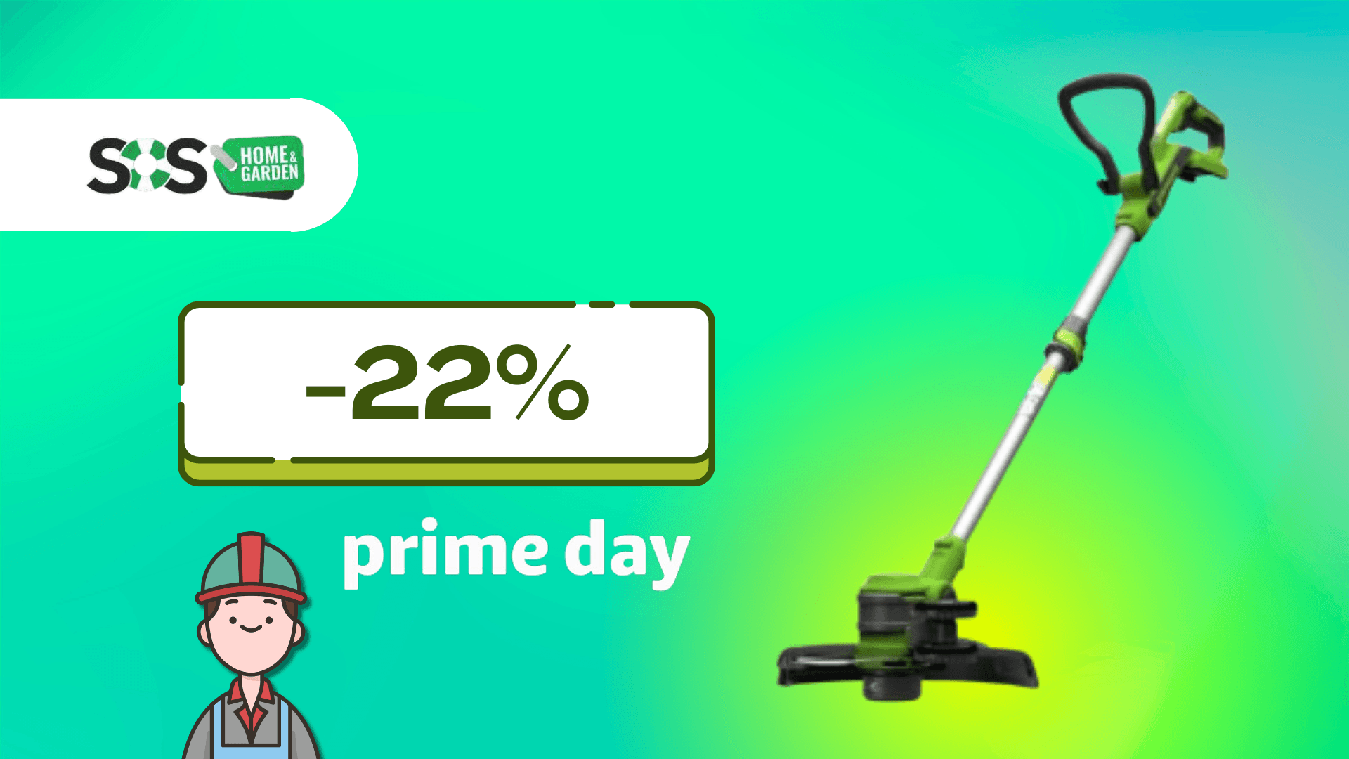 Immagine di Tagliabordi Greenworks a soli 70€: libertà senza fili!