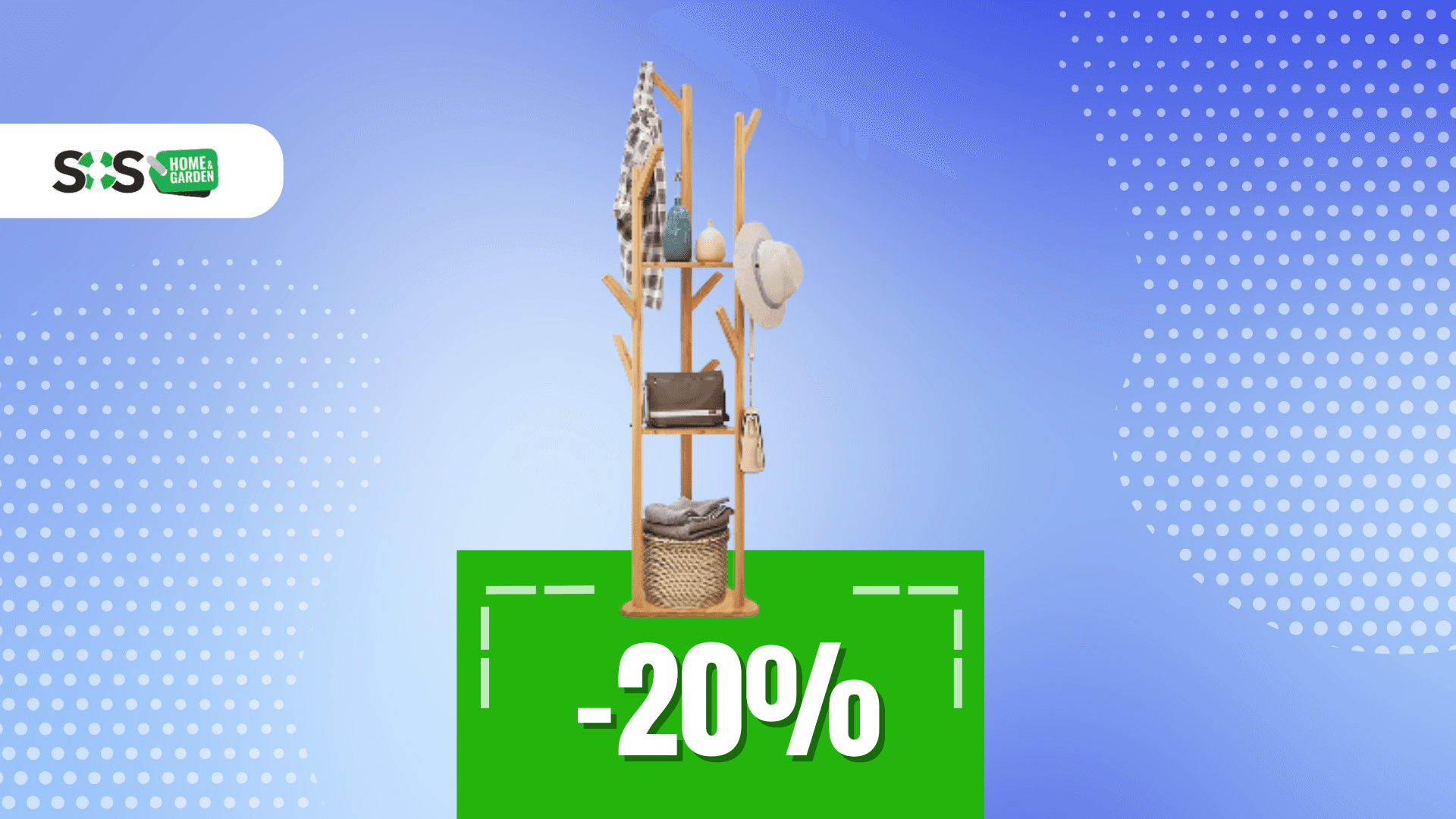 Immagine di Appendiabiti in bambù che arreda e organizza a soli 48€!