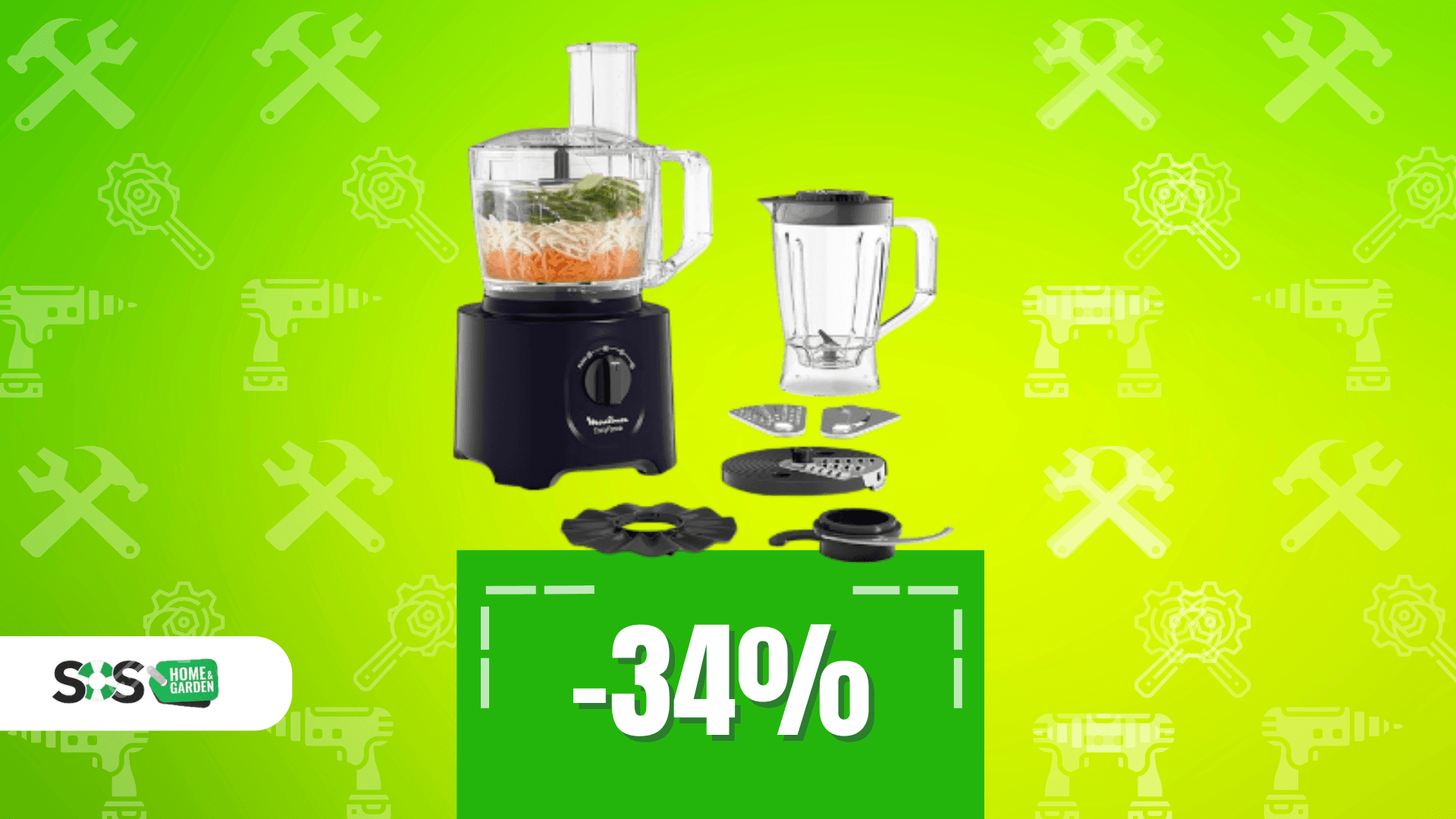 Immagine di Robot da cucina Moulinex a soli 66€ con 6 accessori!