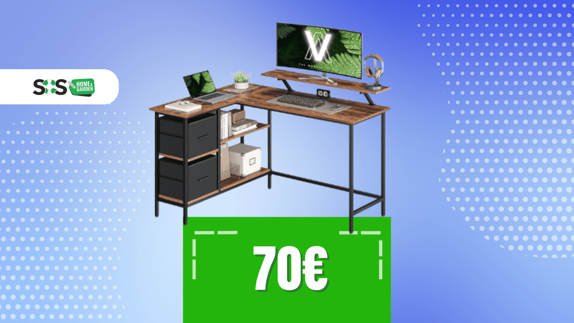 Immagine di Scrivania angolare a 70€: il PC merita un posto elegante!