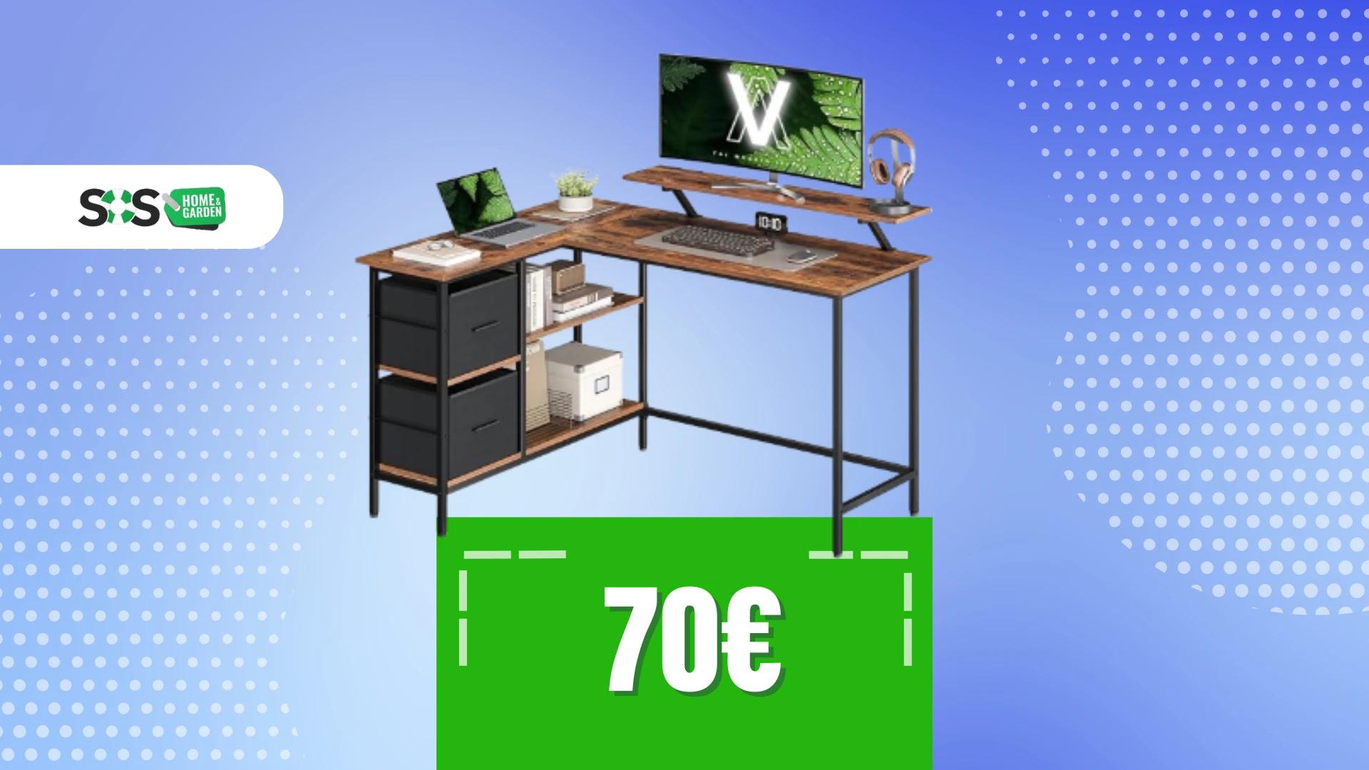 Immagine di Scrivania angolare a 70€: il PC merita un posto elegante!