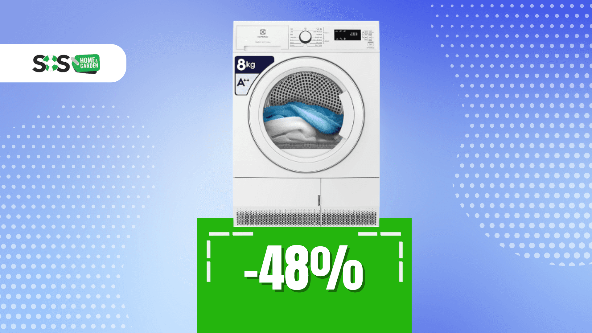 Immagine di Asciugatrice Electrolux con tecnologia SimpliCare a 450€!