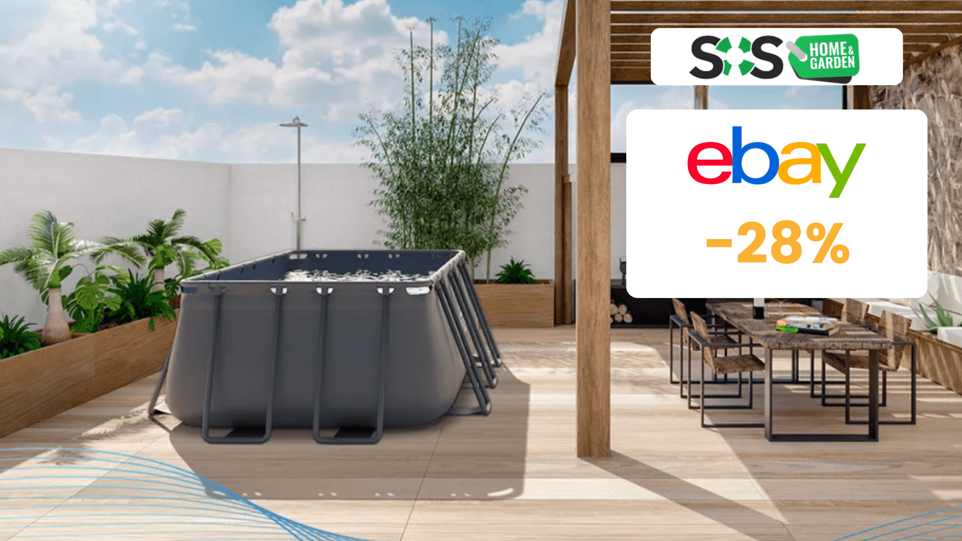 Immagine di Piscina fuori terra Dardaruga da 400x200x100cm a 360€!