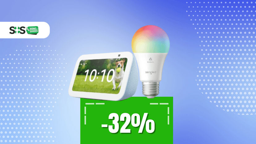 Immagine di Casa smart a prima vista: Echo Show 5 e lampadina LED a 85€!