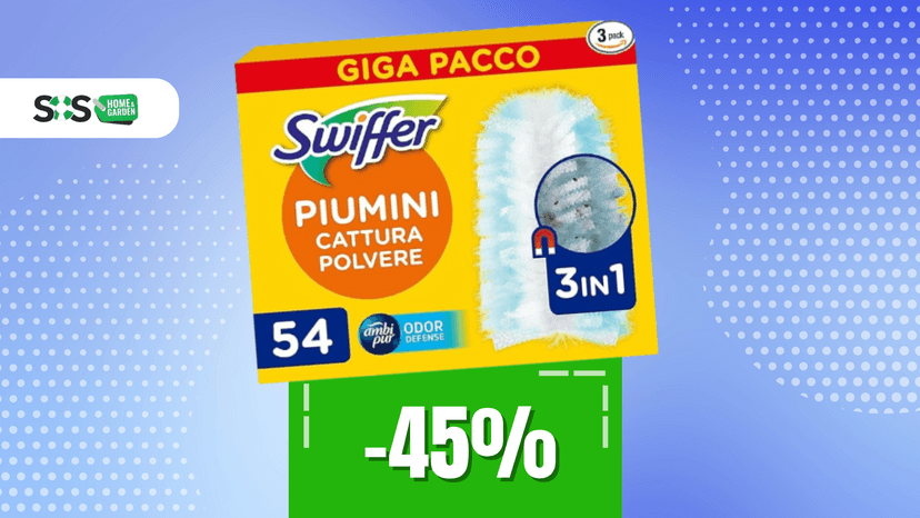 Immagine di Polvere KO in ogni angolo: 54 Swiffer Duster a soli 26€!