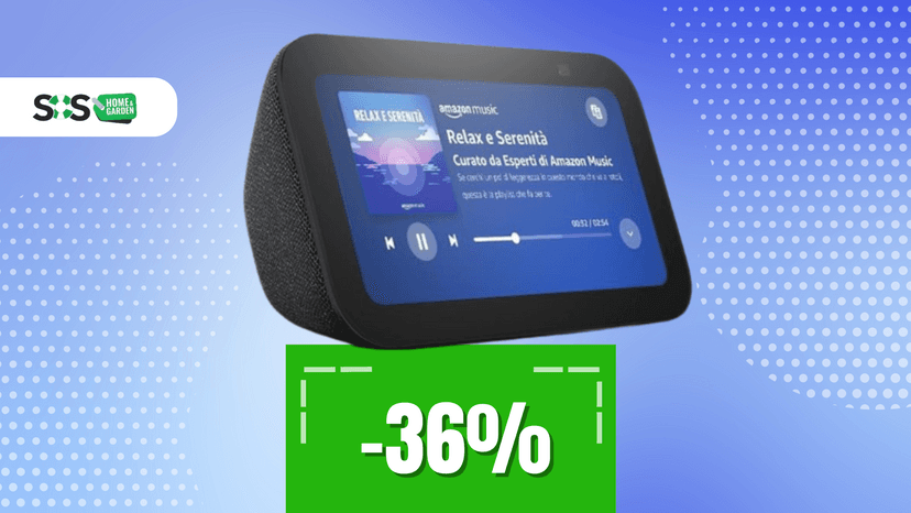 Immagine di La tua casa diventa smart con Echo Show 5 a soli 70€!