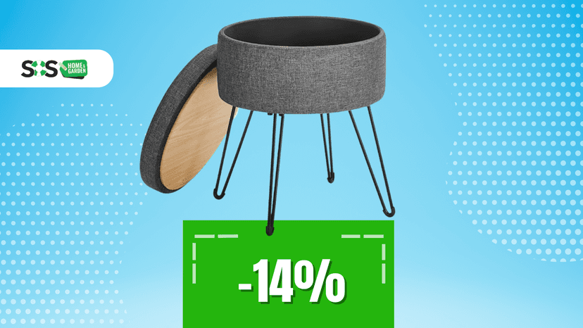 Immagine di Sgabello contenitore SONGMICS a soli 30€: bello e versatile!