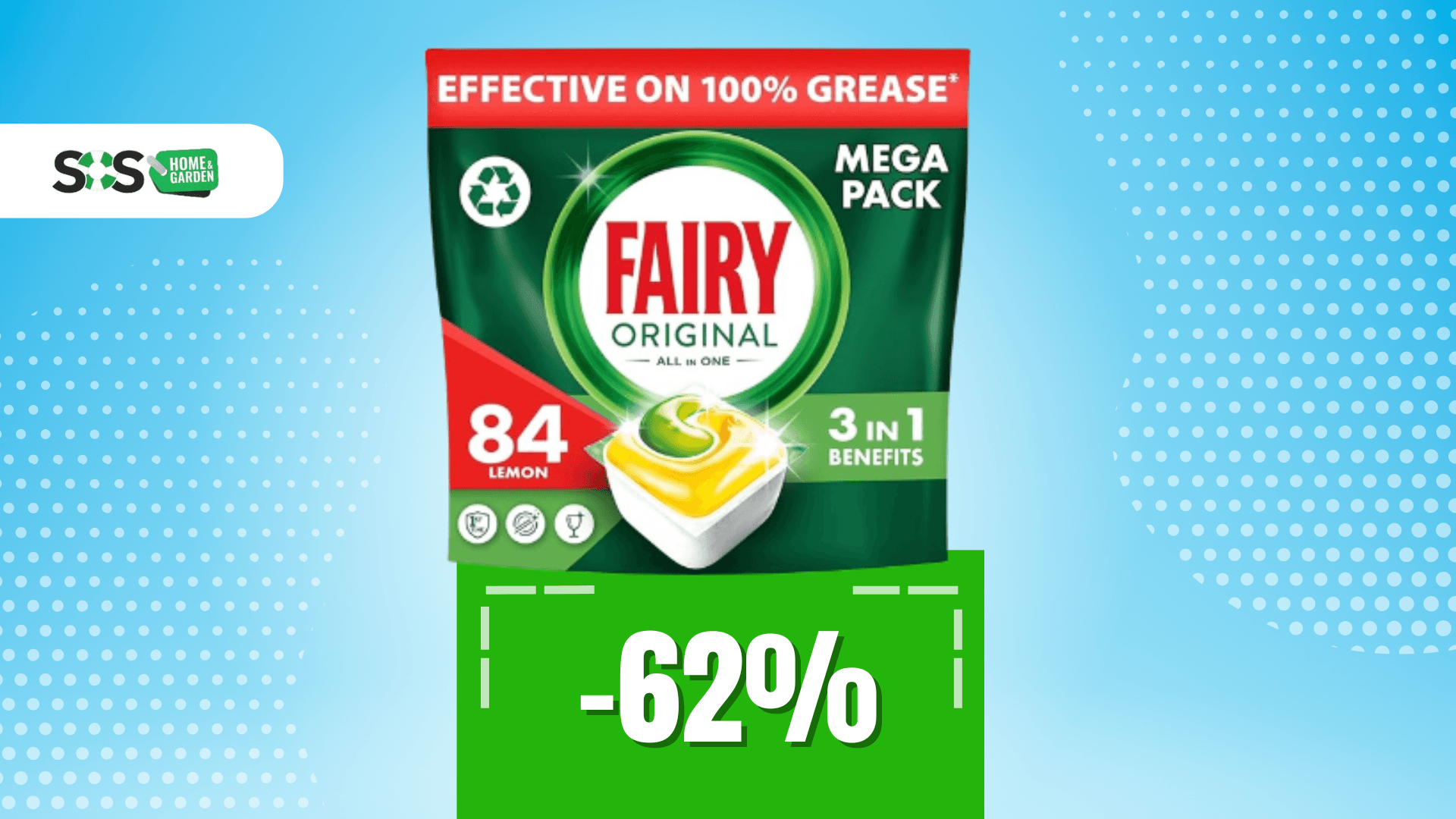 Immagine di 84 capsule Fairy Original a METÀ PREZZO: oggi solo 18€!