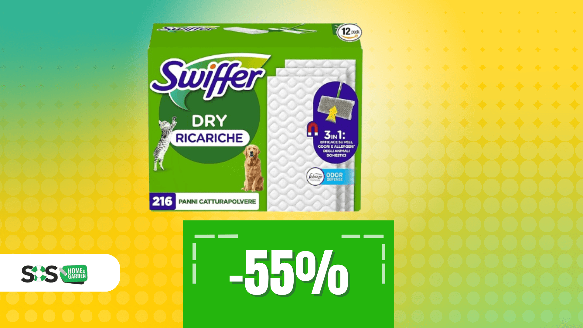 Immagine di Dite addio alla polvere: mega pack Swiffer Dry a soli 30€!