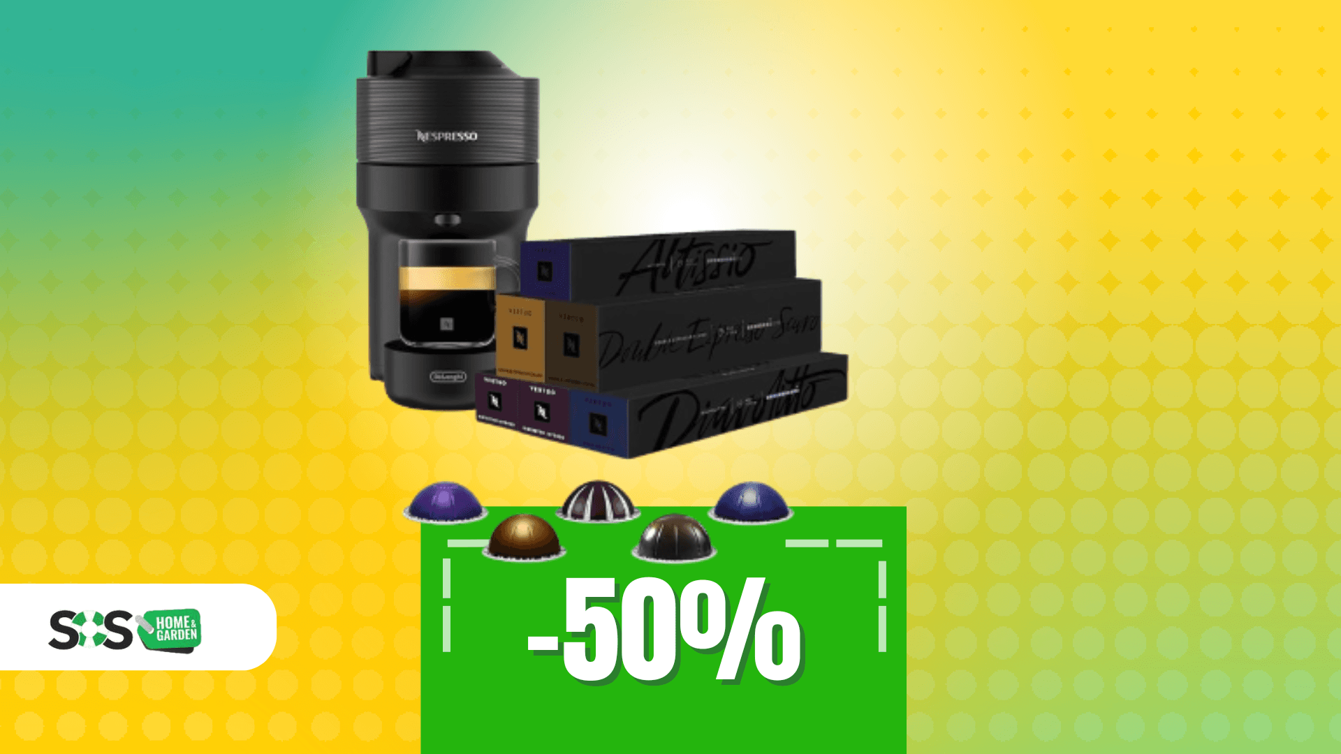 Immagine di Offerta Prime: Nespresso Vertuo a METÀ PREZZO, 70€!
