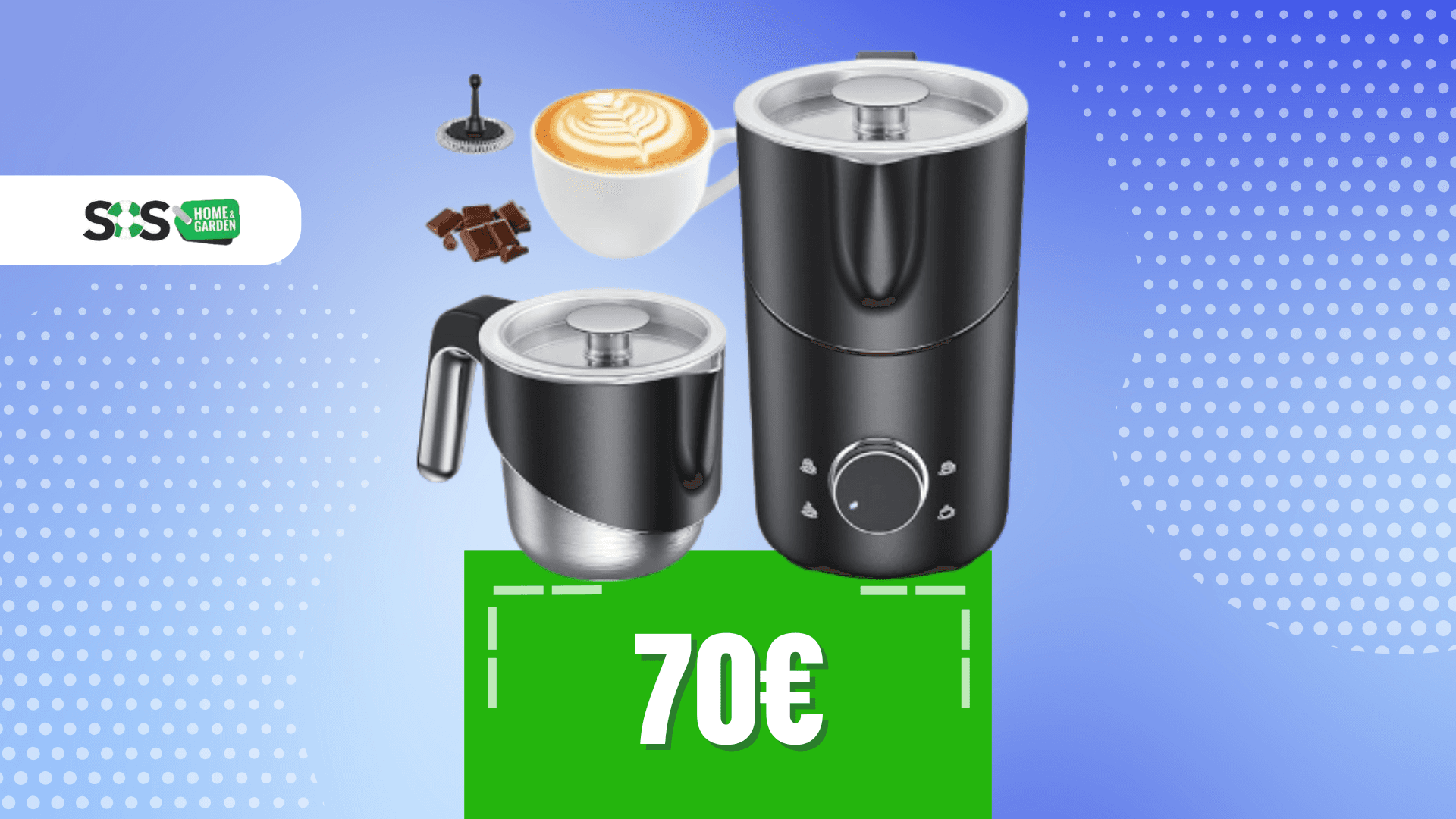 Immagine di Cappuccini perfetti con questo montalatte elettrico a 70€!
