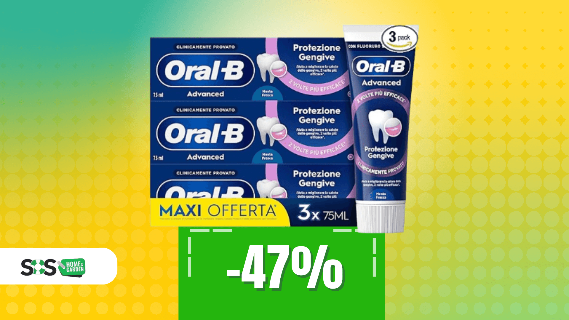 Immagine di Gengive sane e alito Fresco: Oral-B triplo pack a soli 8€!