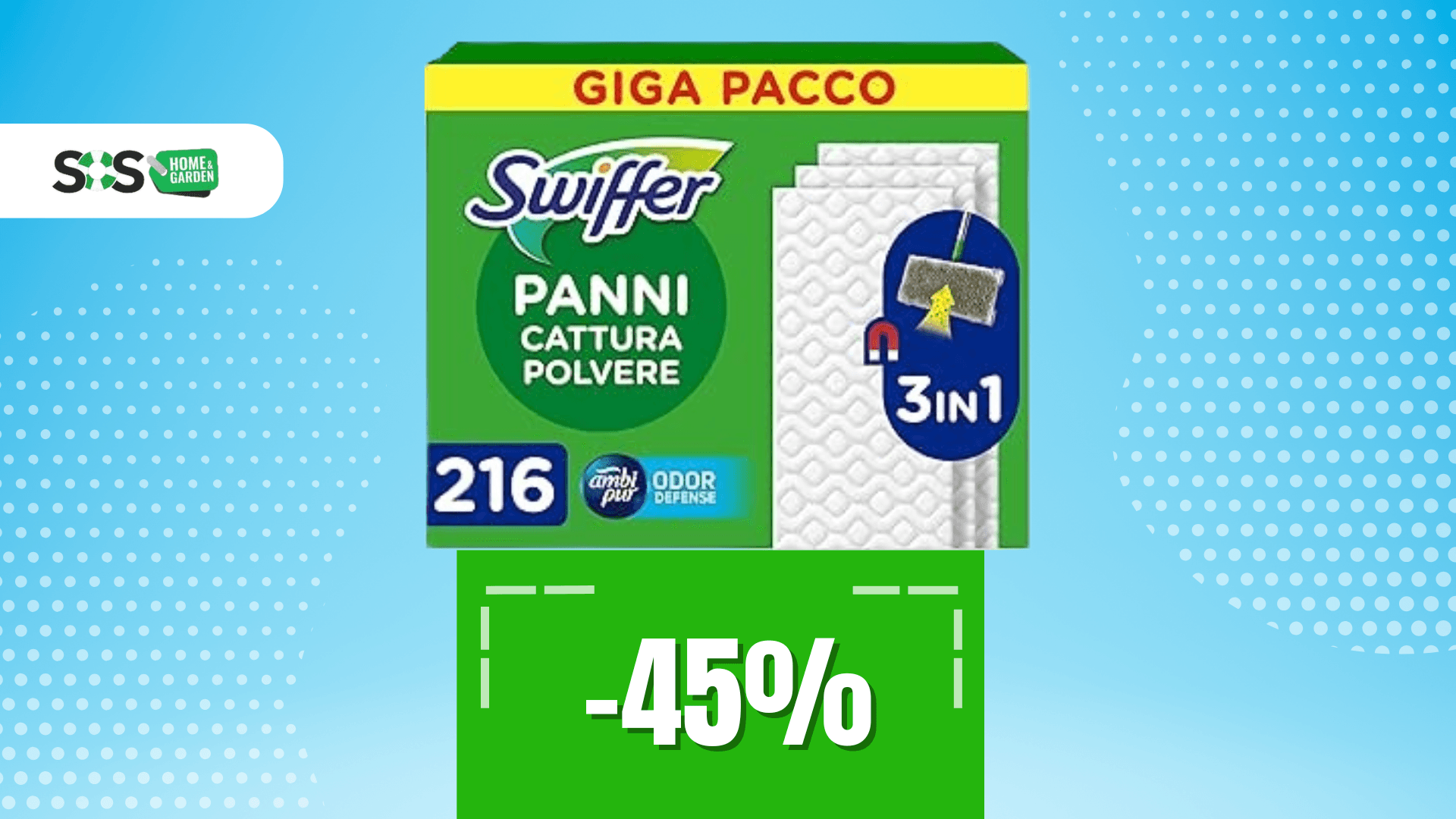 Immagine di Polvere KO con 216 panni Swiffer cattura-sporco a soli 30€!