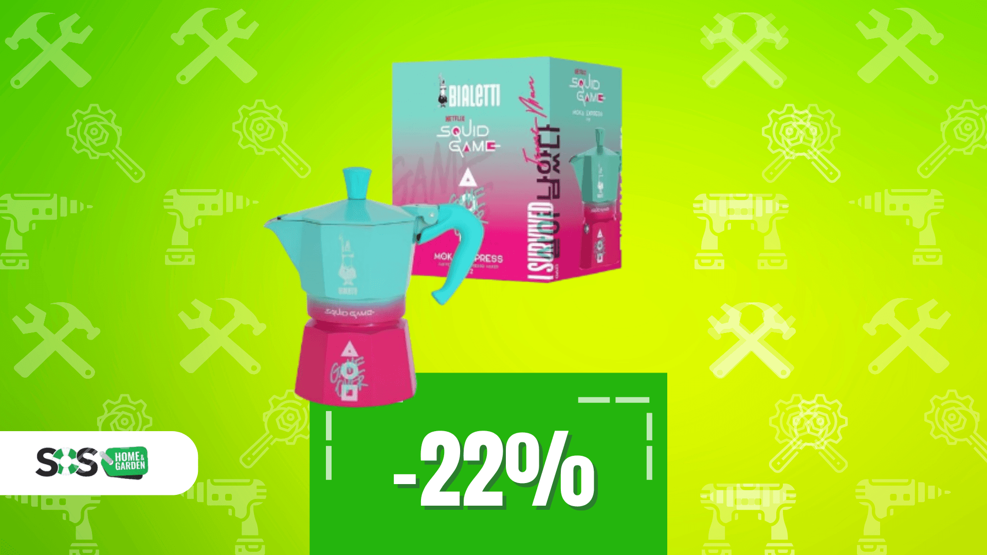 Immagine di Stupenda Bialetti Moka di Squid Game a soli 31€!