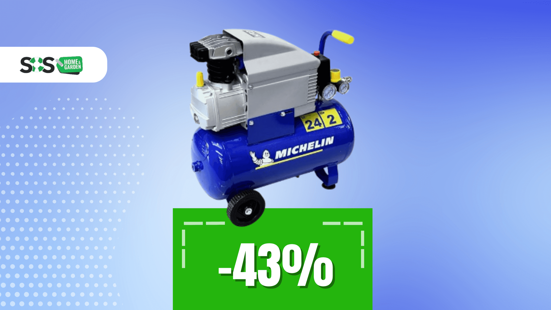Immagine di Potenza firmata Michelin: compressore d'aria a soli 99€!