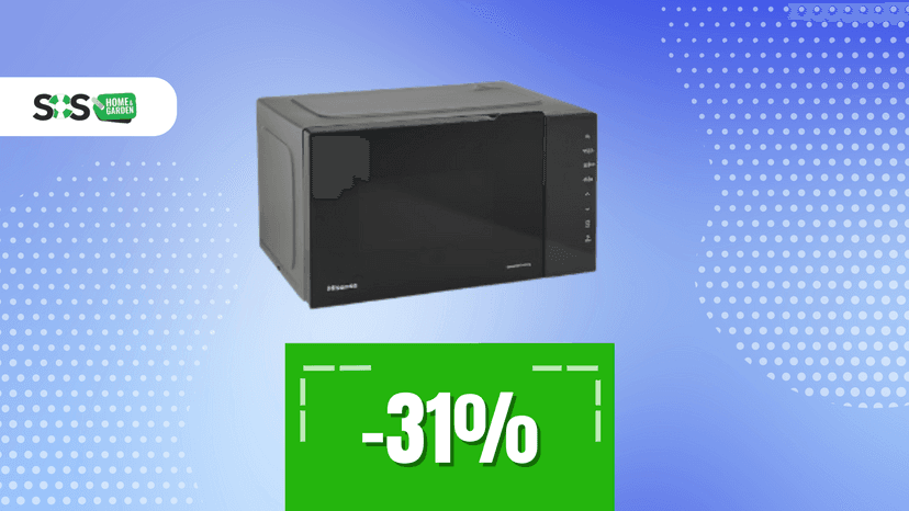 Immagine di 8 funzioni, niente stress: microonde Hisense a soli 89€!