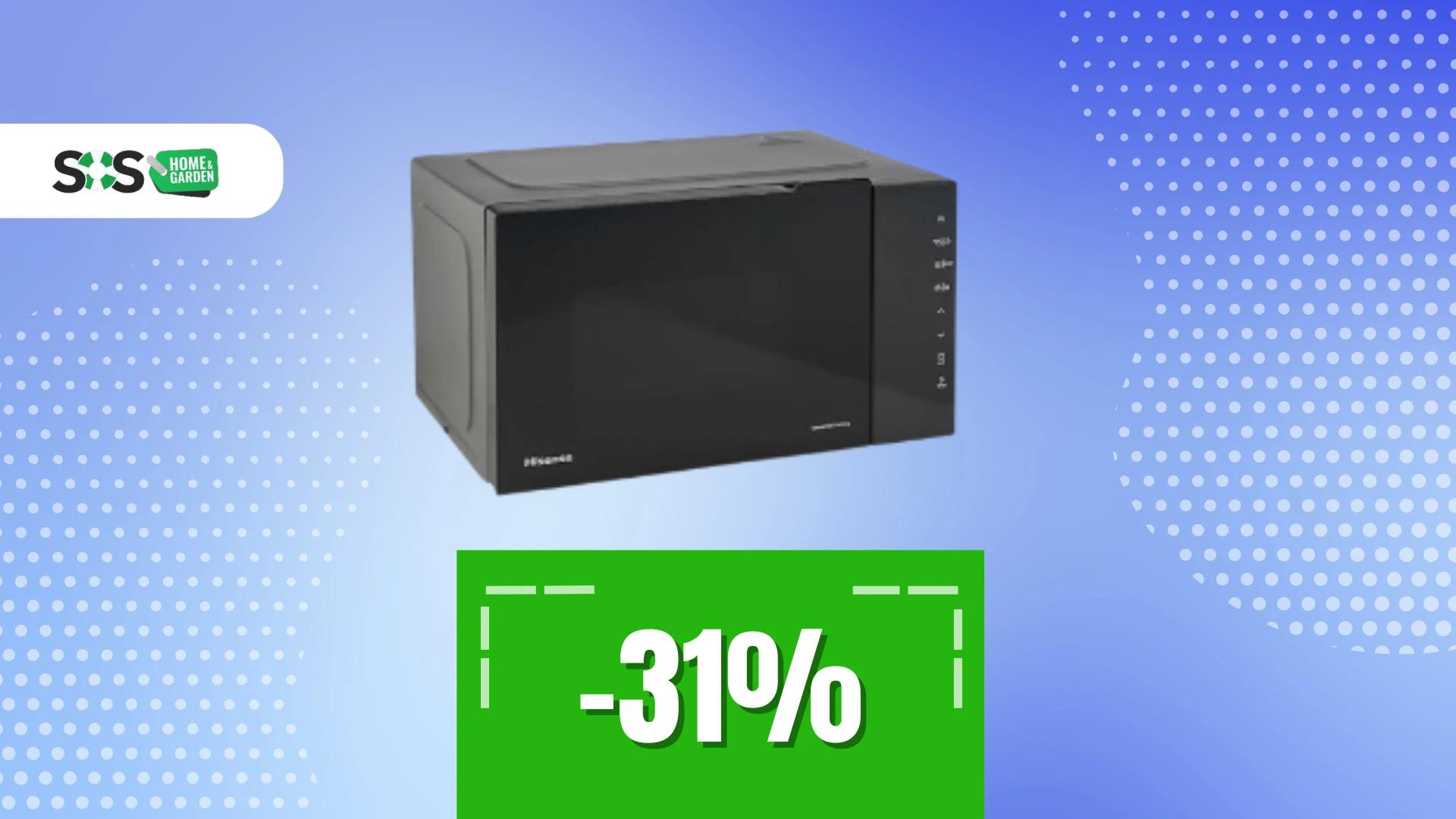 Immagine di 8 funzioni, niente stress: microonde Hisense a soli 89€!