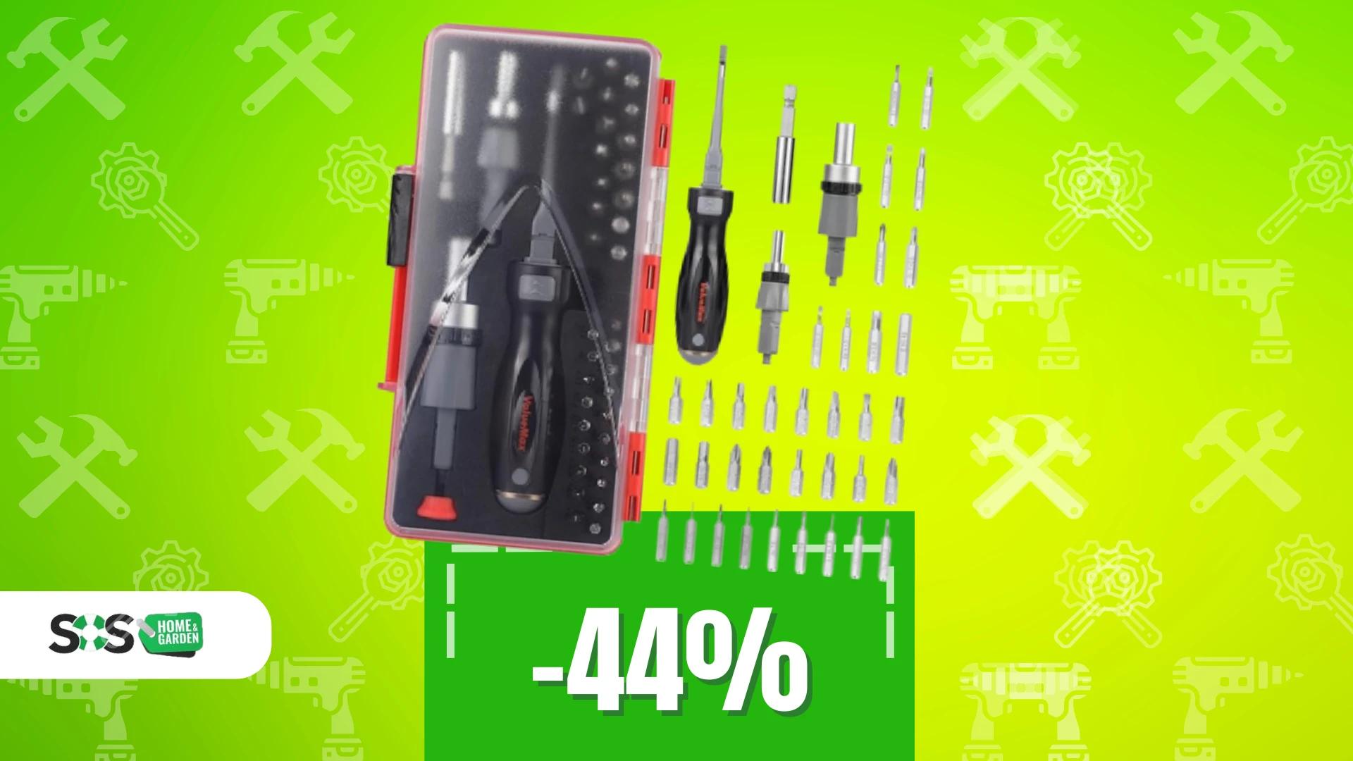 Immagine di Solo 9€ per 40 pezzi: set di cacciaviti top per il fai-da-te