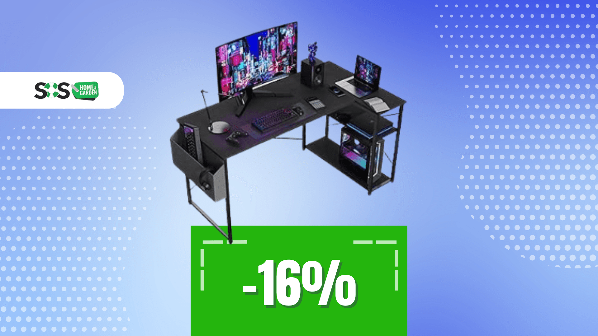 Immagine di Scrivania angolare a soli 76€: il gaming incontra il lavoro!