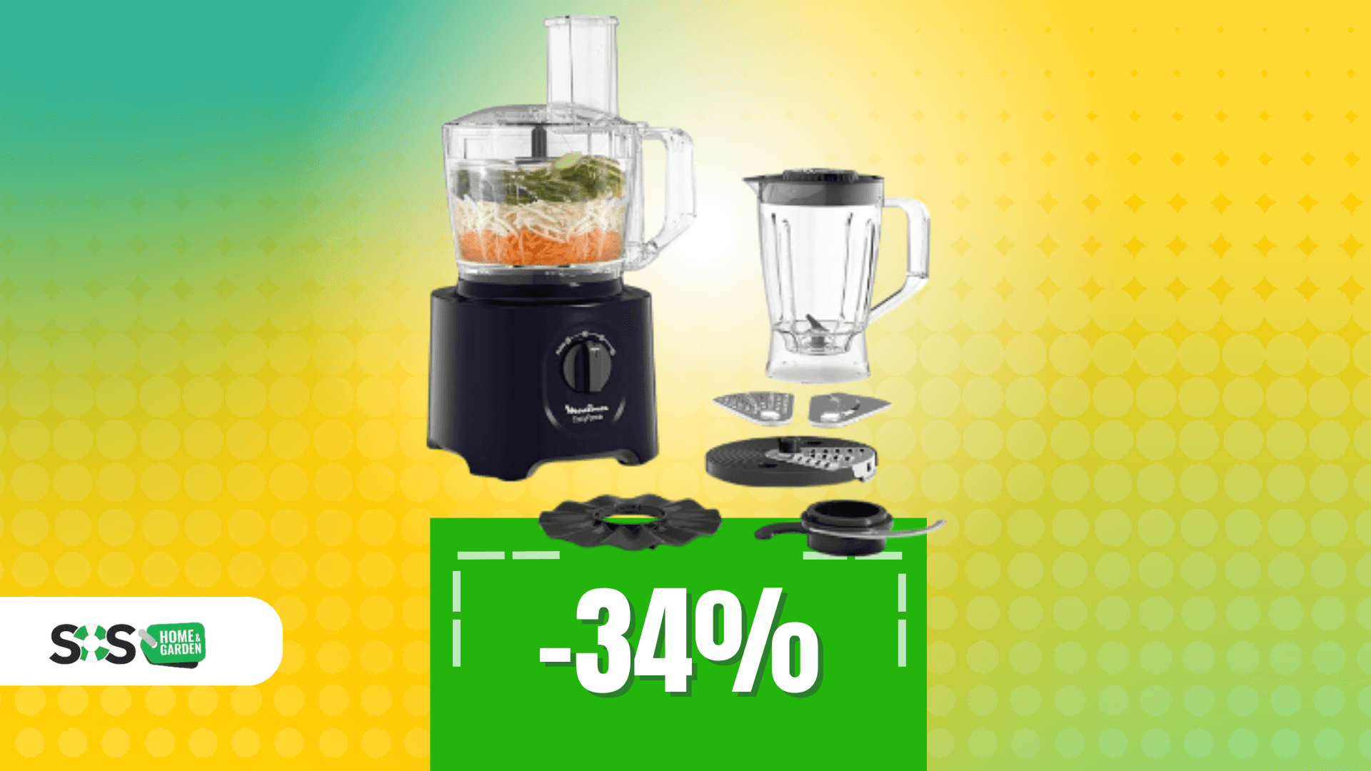 Immagine di Moulinex Easy Force a soli 66€: 25 funzioni con 6 accessori!