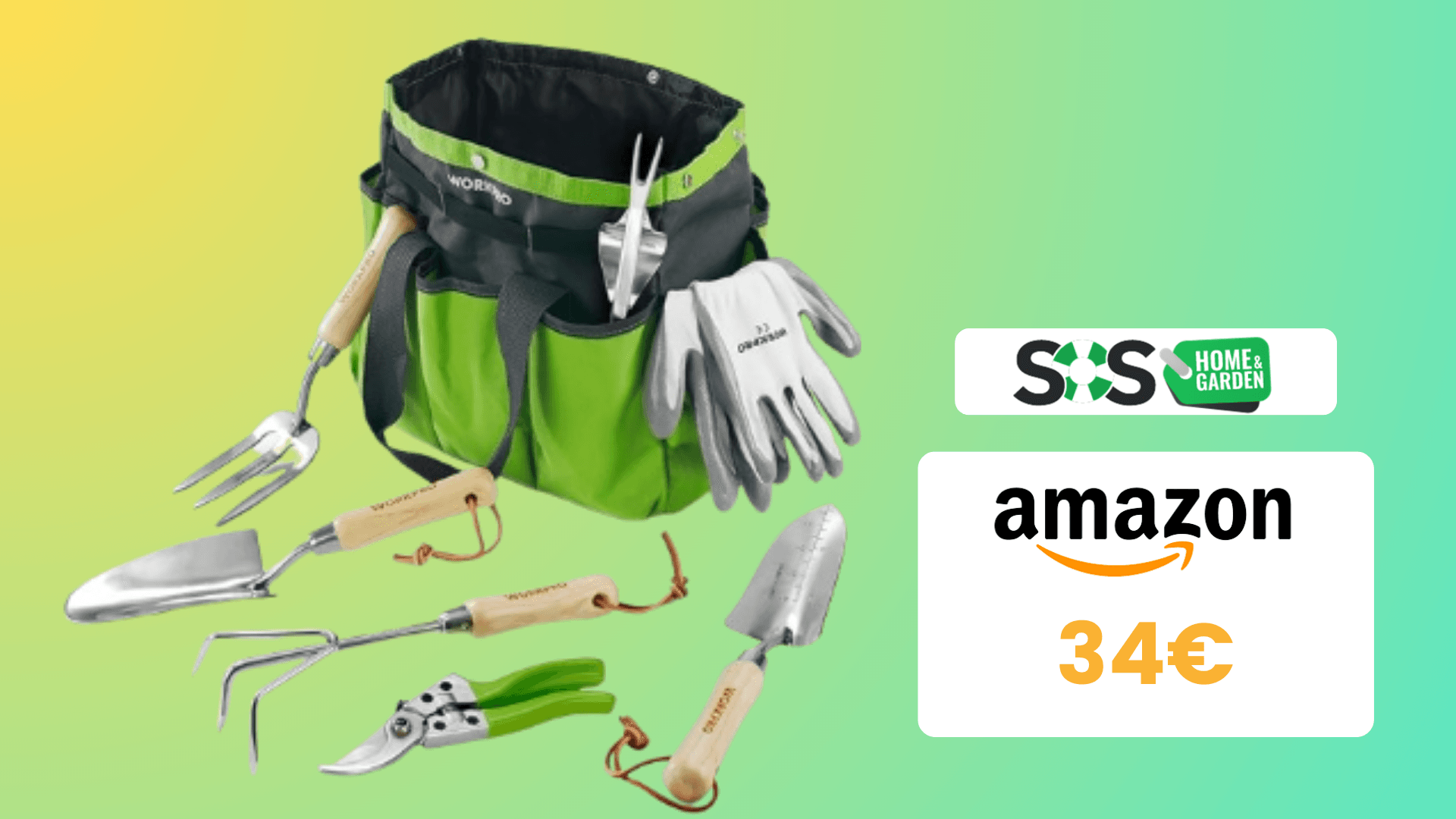 Immagine di Set con 8 utensili da giardino a 34€ con DOPPIO SCONTO!