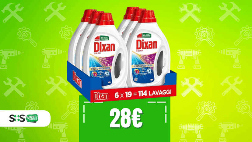 Immagine di Bucato pulito e colori vivaci con 6 Dixan Color a soli 28€!