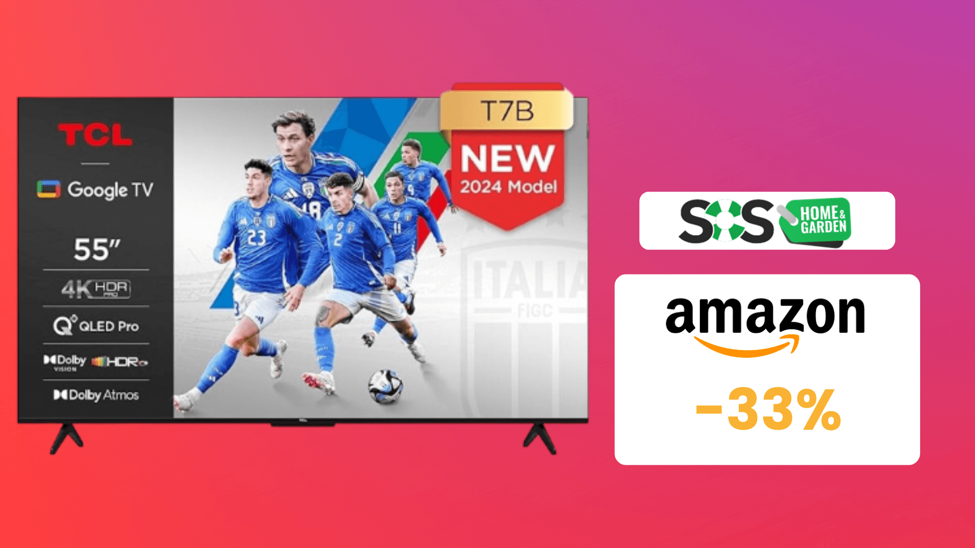 Immagine di Smart TV TCL QLED 55” a soli 399€: il TOP per film e gamer!