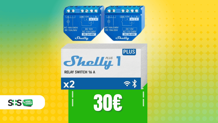 Immagine di Casa più smart a soli 30€ con il set da 2 Shelly Plus 1