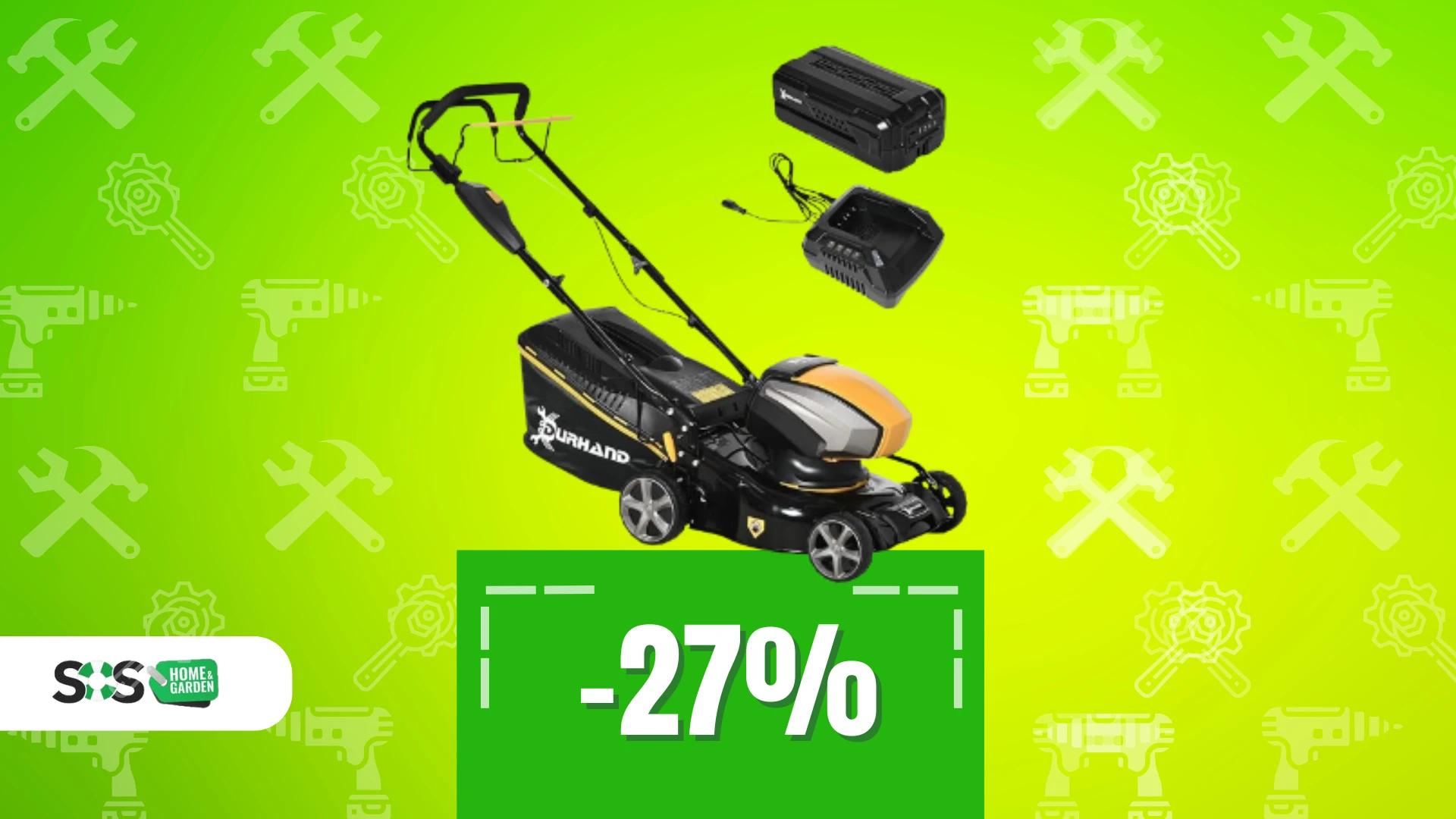 Immagine di Un prato da sogno con questo tagliaerba a batteria Durhand!