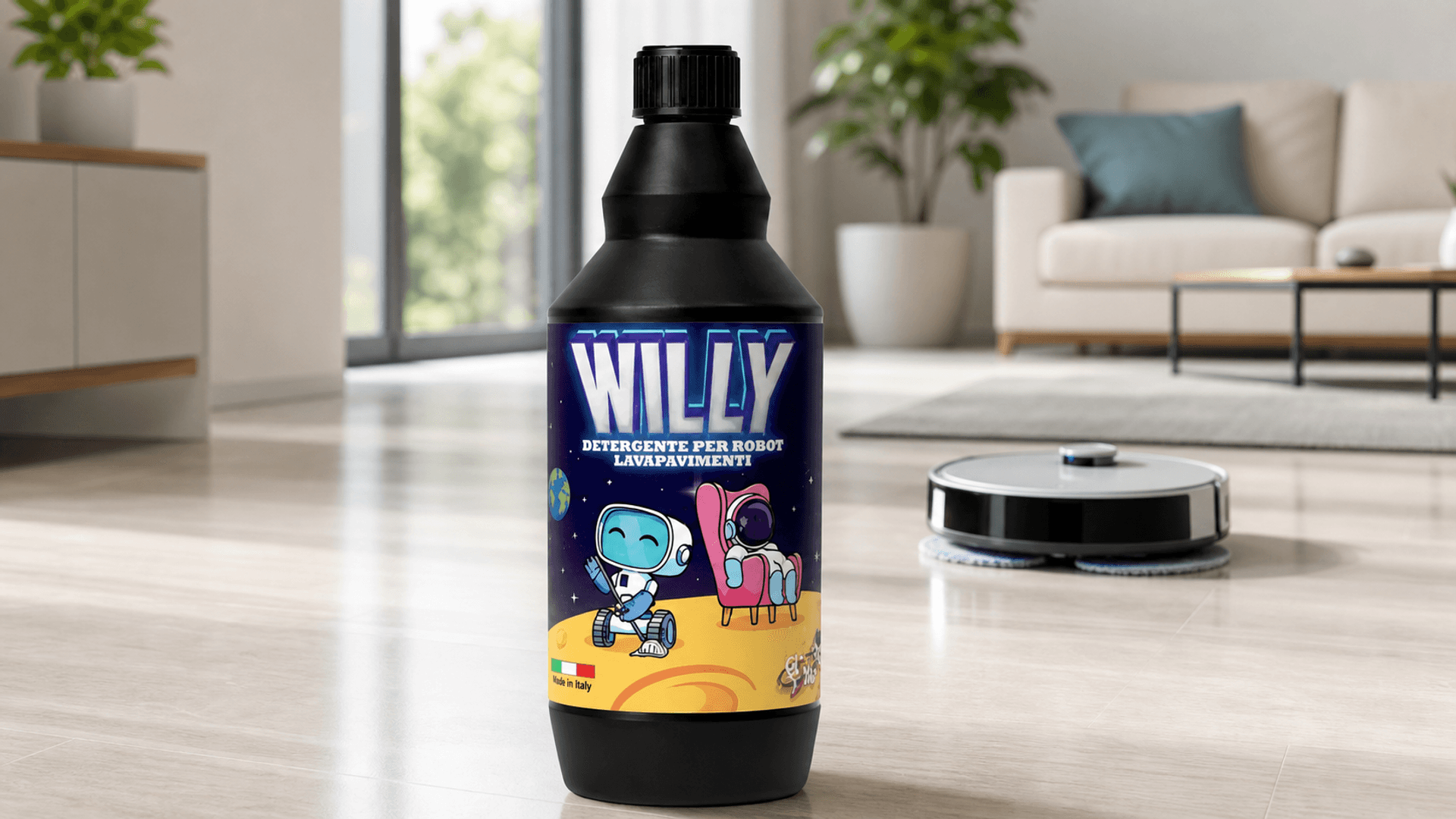 Immagine di Il detergente per robot lavapavimenti WILLY è in offerta sotto i 14€
