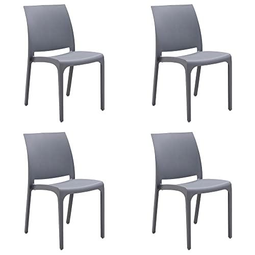 Totò Piccinni Sedia VOLGA in polipropilene design impilabile per esterno Made in Italy