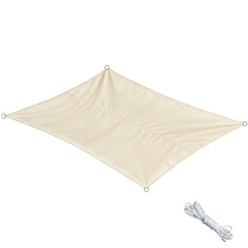 Purovi Tenda da Sole per Esterno - Telo Ombreggiante Impermeabile, 3,5 x 5m - Vela Parasole per Giardino, Terrazzo e Piscina - Copertura con Anelli Rettangolare ﻿