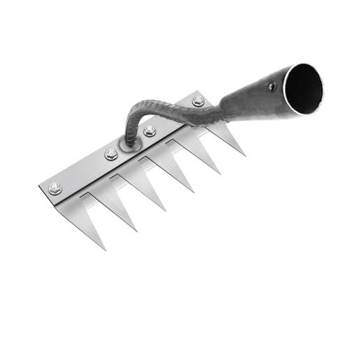 Rastrello Multifunzione Elimina Erbacce, Rastrello Giardino Portatile, Sarchiatore per Erbacce Manuale per Agricoltura e Giardinaggio, Rastrello Manuale per Erbacce, per Estirp