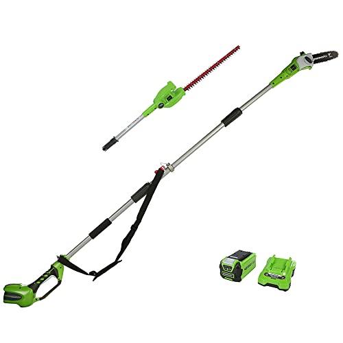 Selezione di attrezzi da giardino Greenworks