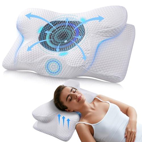BALITTA Cuscino Cervicale per Dormire, Cuscino Memory Foam Cervicale e Cuscino Cervicale per un Supporto Ottimale, Cuscino Ergonomico per il Collo per Allevia il Dolore al Collo e Alle Spalle