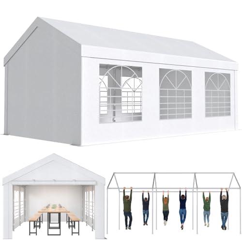 Devoko Gazebo Esterno,Gazebo Esterno Resistente,Telo Gazebo Impermeabile in PE da 560g/m²,Gazebo da Giardino con Struttura in Metallo,Gazebo da Matrimonio di lusso Protetta dai Raggi UV 50+