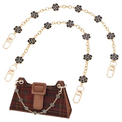 PH PandaHall 2pz Catena Decorativa per Borsa con Fiori Nero