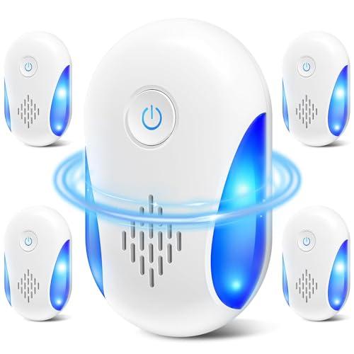 Yowrepu Repellente Ultrasonico per Parassiti da Interno - Scaccia Topi, Ragni, Scarafaggi, Zanzare, Formiche, Mosche – Sicuro per Bambini e Animali Domestici