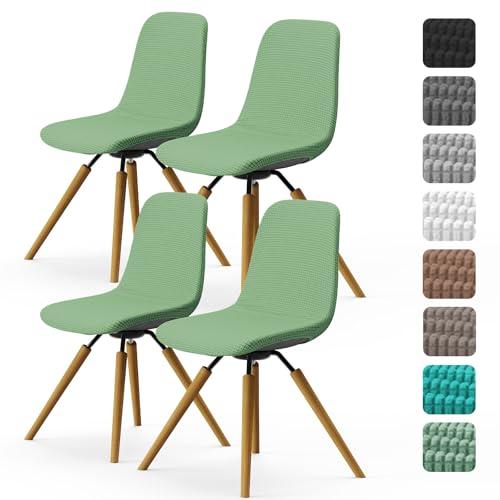 Dioxide Coprisedie con Schienale, Copri Sedia da Cucina Lavabile Rimovibile,Coprisedie Elastica Universale, Protezione Sedie, Decorazione per Hotel, Arredamento Ristorante(Beige 4PCS)