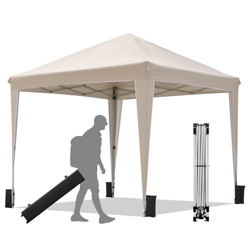 BONTEC Gazebo 3x3m Pieghevole Impermeabile, Tenda da Giardino con Protezione UV 50+, Struttura in Acciaio, Facile da Montare, per Picnic, Campeggio e Matrimoni all'Aperto, Tenda da Esterno Resistente