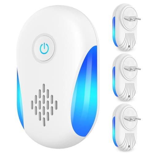 Yowrepu Repellente ad Ultrasuoni per Topi - Dissuasore Ratti, Insetti, Zanzare, Scarafaggi, Formiche e Ragni - Tecnologia Ultrasuoni Silenziosa, Sicura e Non Tossica